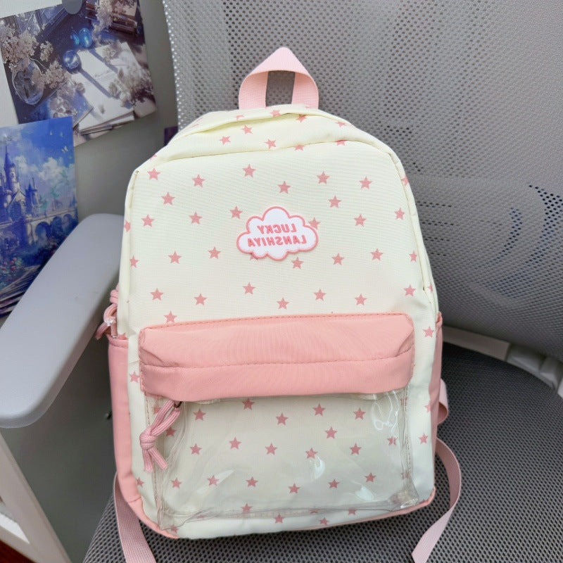 Comfortable Star-Patterned Backpack