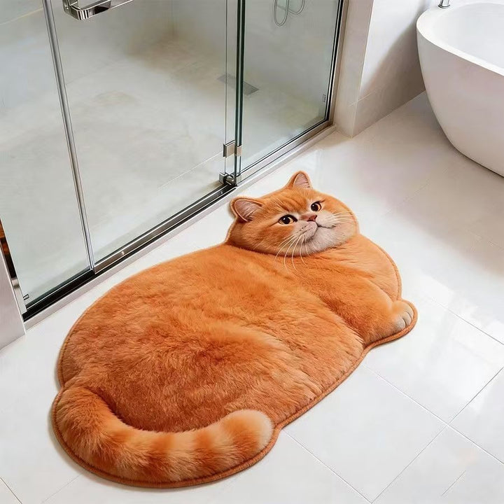 Cat-Shaped Area Rug