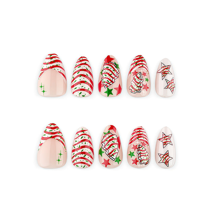 Festive artificial nails with Christmas motifs Kalsten