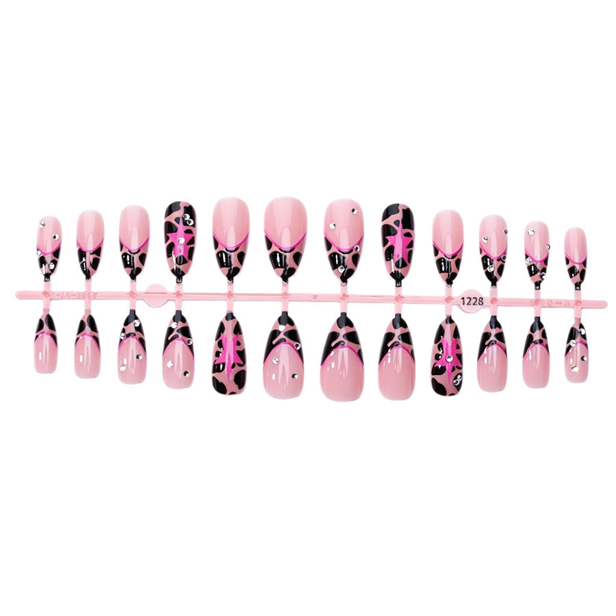 Stylish Leopard Print Press-On Nails Kalsten