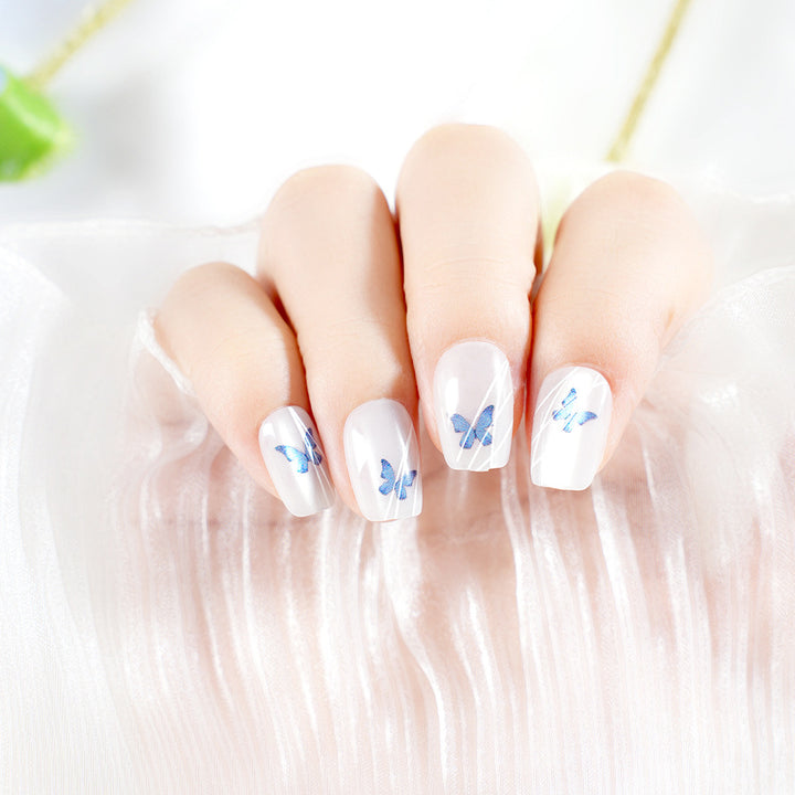 Elegant Butterfly Print Press-On Nail Set Kalsten