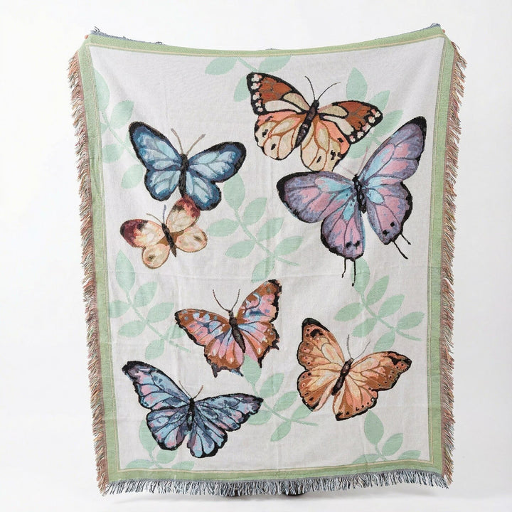 Decorative Fall-Inspired Tapestry Throw Blanket