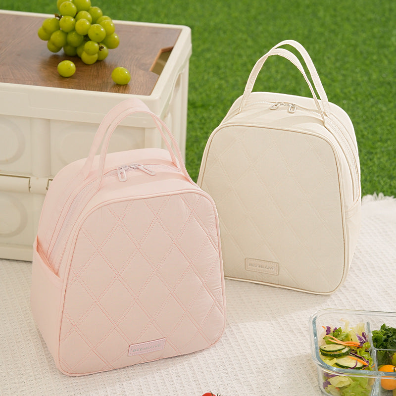 Quilted Insulated Lunch Bag