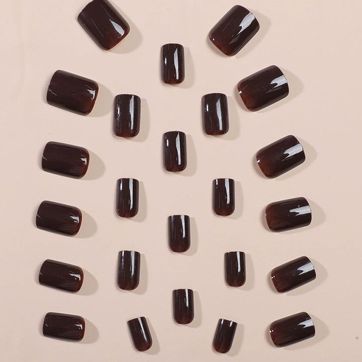 Glossy Press-On Nail Set with Sparkling Finish Kalsten
