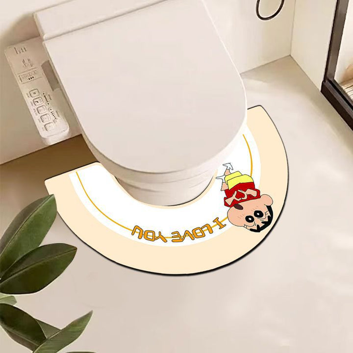 Decorative Cartoon-Themed Toilet Mat
