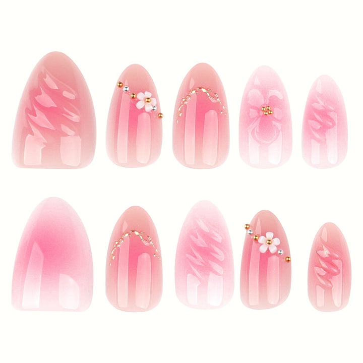 Elegant Floral 3D Press-On Nail Set Kalsten