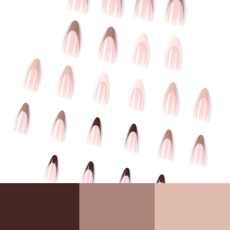 Artful gel nails with elegant gradient and fashionable accent Kalsten