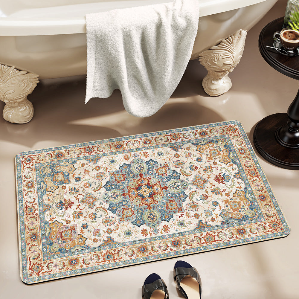 Elegant Vintage Floral Bath Mat Kalsten 1788245864