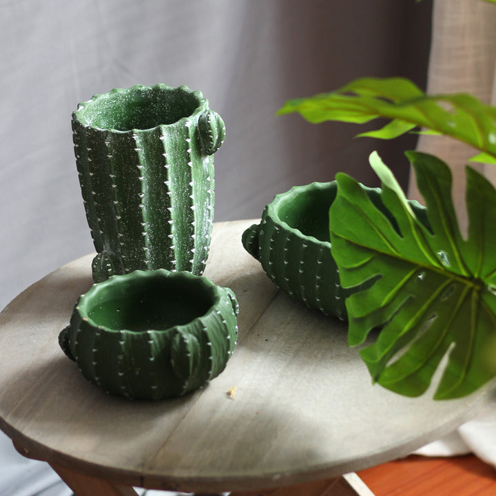 Decorative flower pot in cactus design Kalsten
