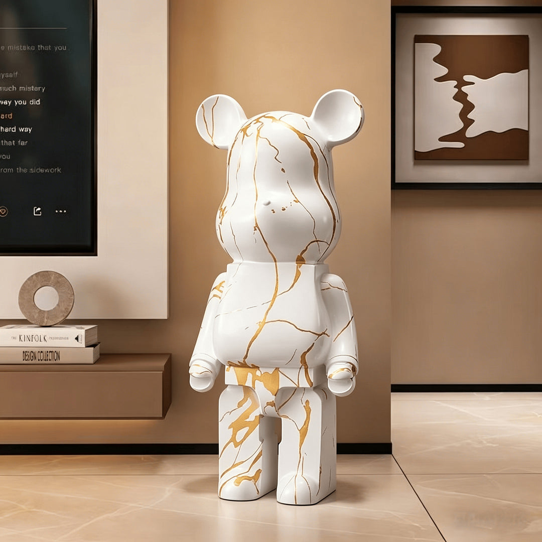Artistic Bear Figurine for Indoor Home Display