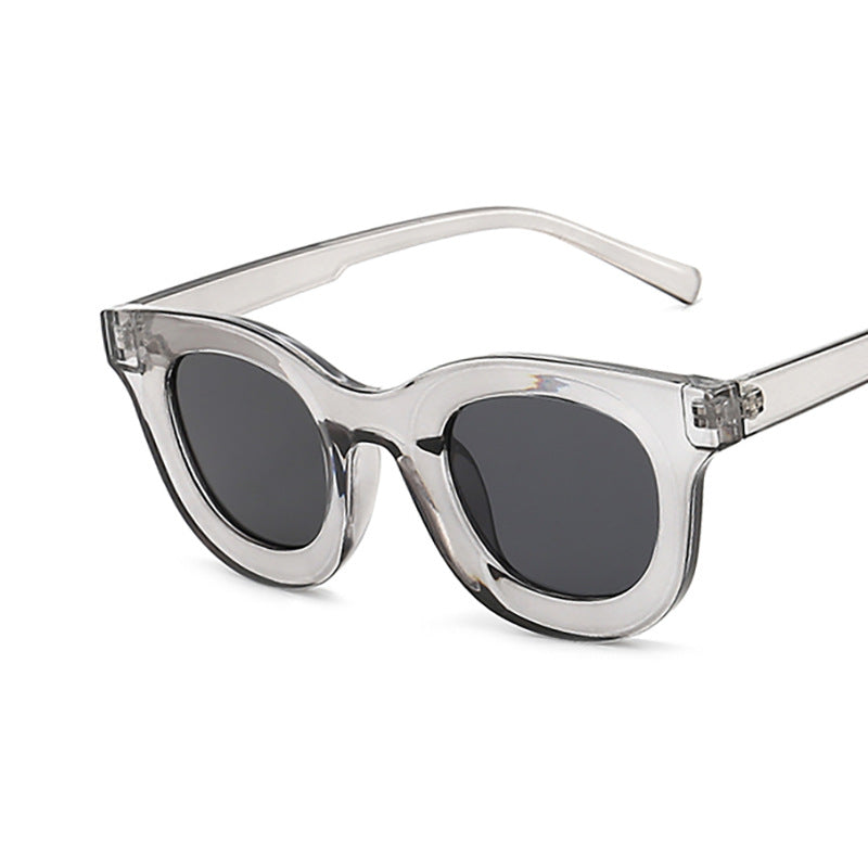Retro-Inspired Clear Frame Sunglasses