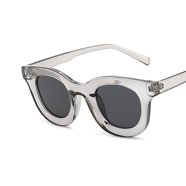 Retro-Inspired Clear Frame Sunglasses