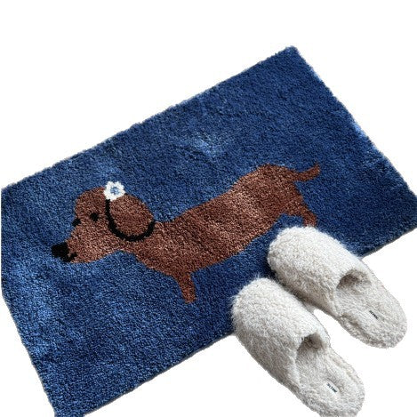 Decorative Dog-Themed Plush Rug Kalsten
