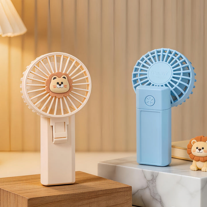 Women's Portable Mini Handheld Fan with Cute Lion Design Kalsten