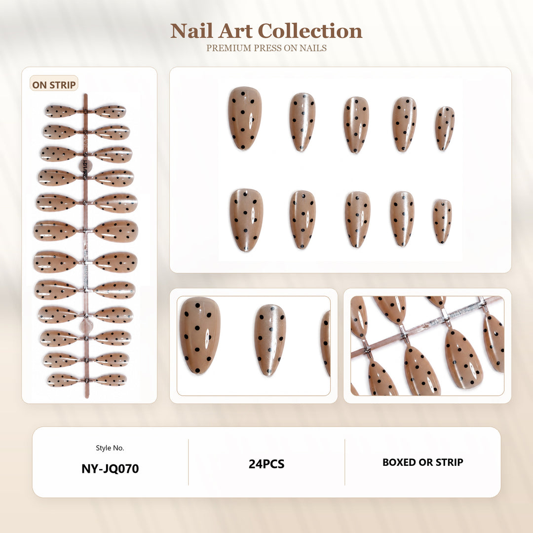 Premium Press-On Nails with Metallic Shine Kalsten