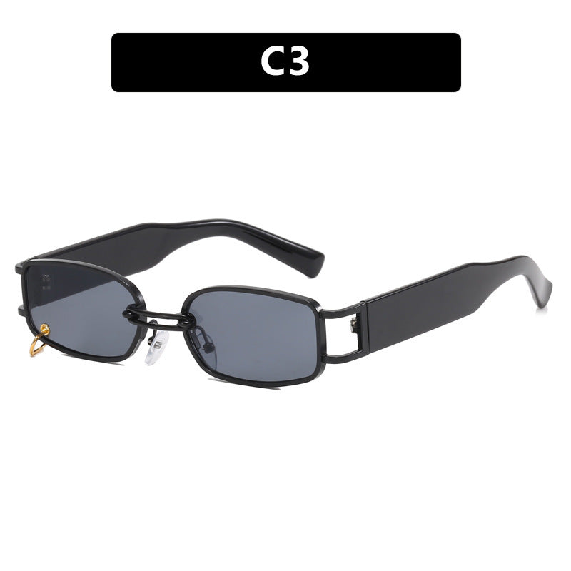Ladies sunglasses in luxurious rectangular design with golden accents Kalsten