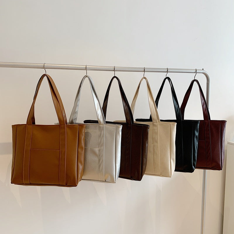 Classic Faux Leather Tote Bag Kalsten