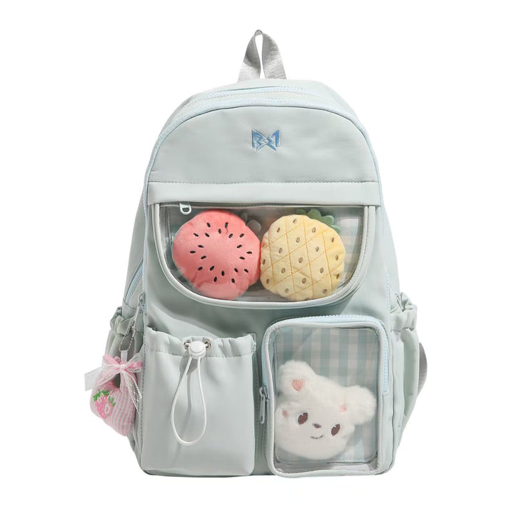 Backpack with Transparent Extra Compartments and Stylish Design Kalsten