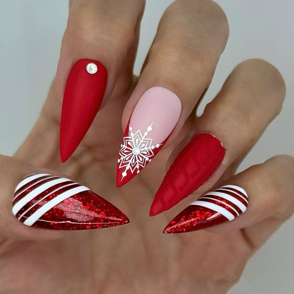 Artistic Holiday-Themed Press-On Nails Kalsten