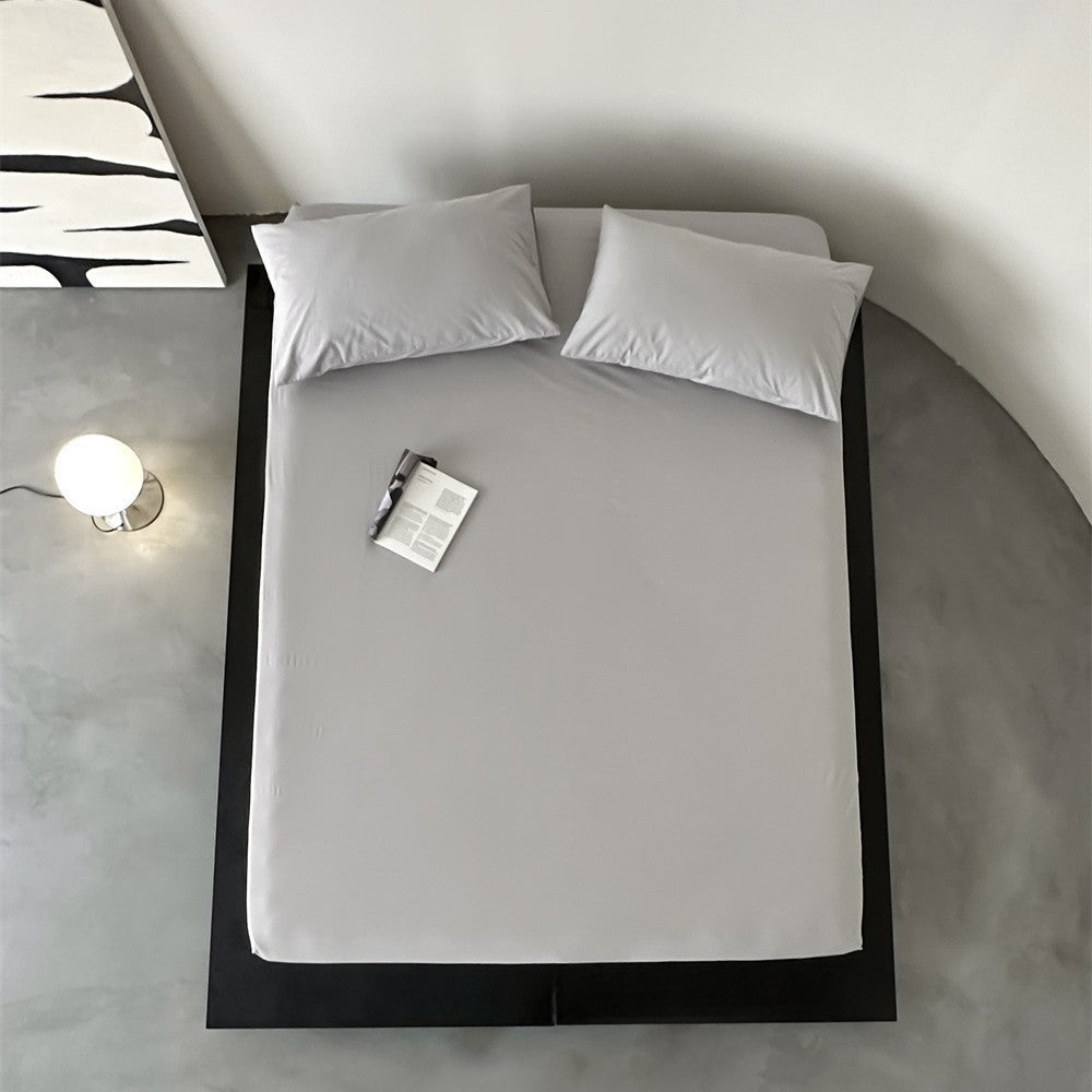 Fitted sheet set with pillowcases made of extra soft cotton jersey and deep hem