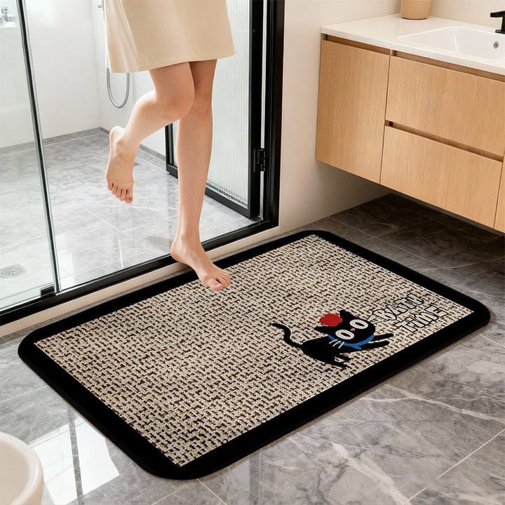 Cute Cartoon Cat Bath Mat Kalsten