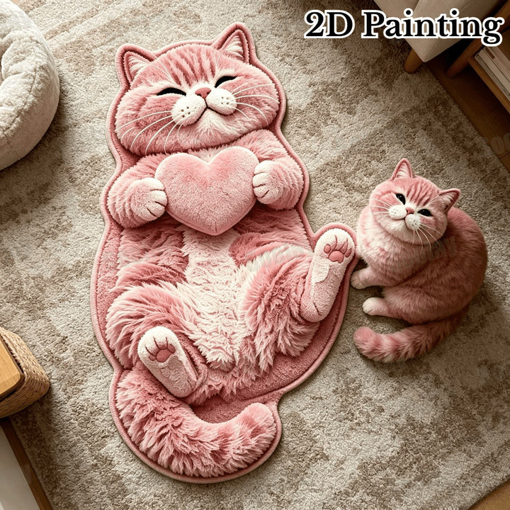 Cat-Themed Plush Area Rug