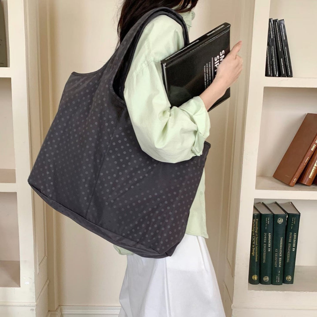 Spacious Polka Dot Shoulder Bag
