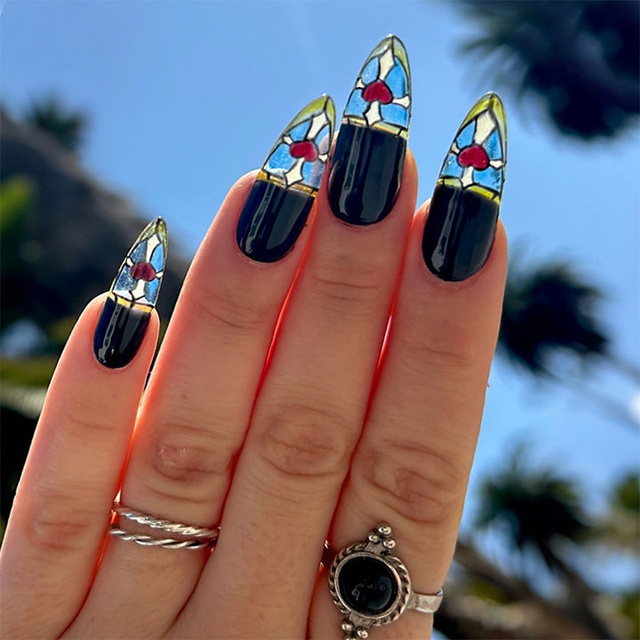 Artistic Stained Glass Press-On Nail Set kalsten