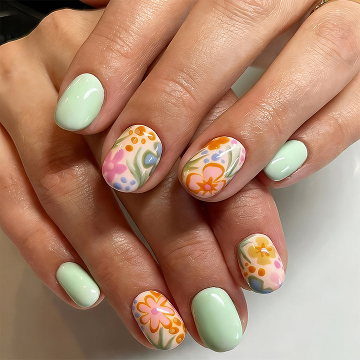 Floral Abstract Nail Art Kalsten