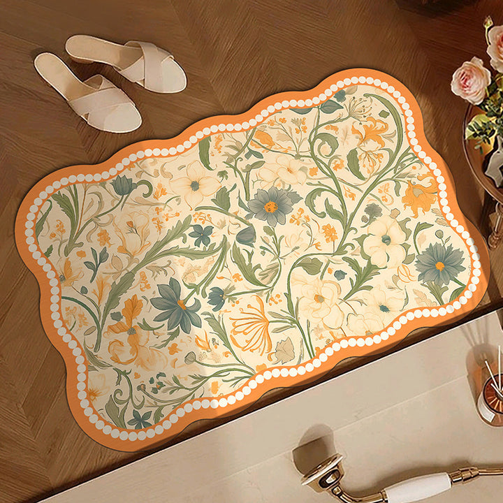 Floral Patterned Area Mat