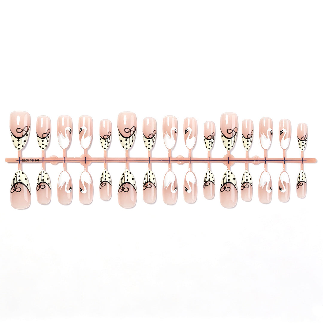 Artistic Swan Design Press-On Nail Set kalsten