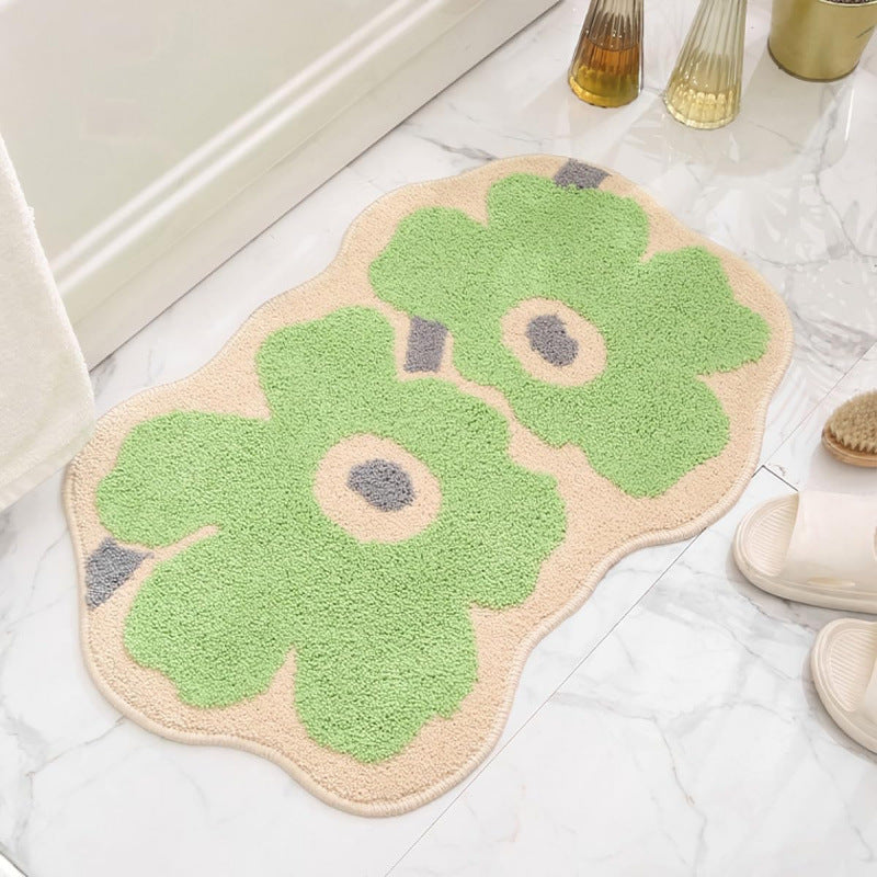 Flower Pattern Bath Mat