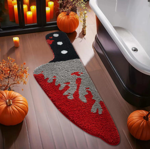 Halloween Pumpkin-Shaped Area Rug