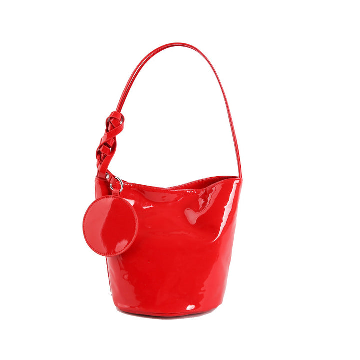 WoChic Patent Leather Bucket Bag Kalsten