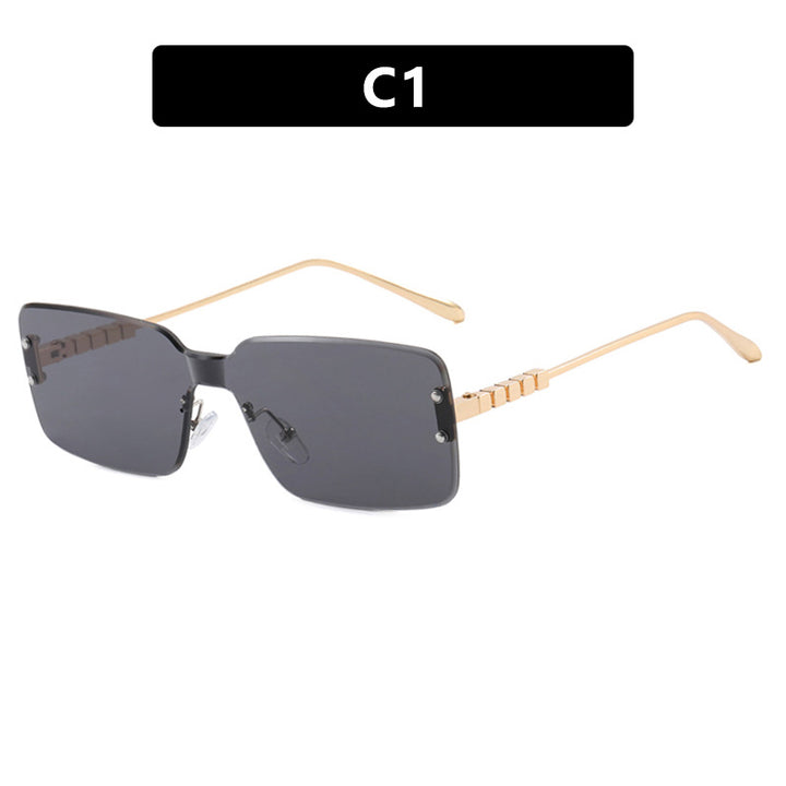 Women's modern rectangular sunglasses with stylish metal frame Kalsten
