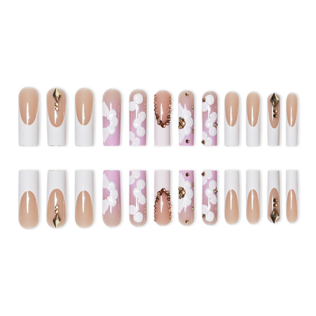 Extravagant Floral Press-On Nail Extensions Kalsten