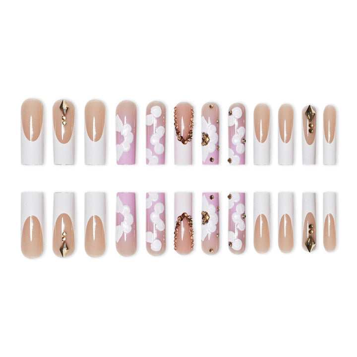 Extravagant Floral Press-On Nail Extensions Kalsten