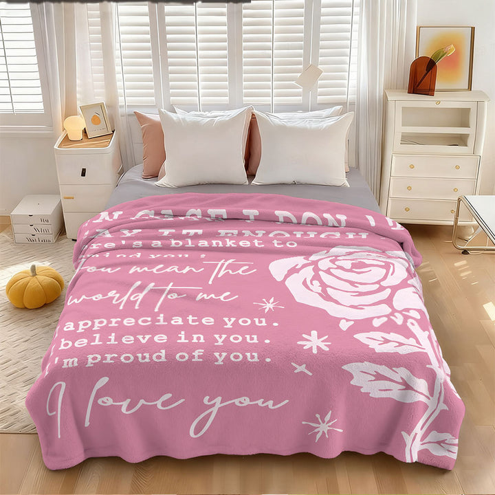 Inspirational Message Fleece Blanket