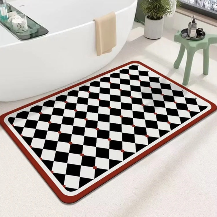 Geometric Patterned Bath Mat Kalsten