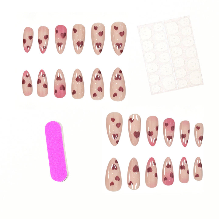 Decorative Heart Nail Enhancements Kalsten