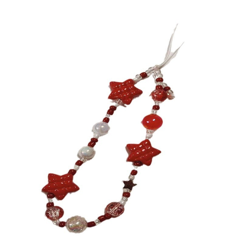 Decorative Star Beaded Charm Lanyard Kalsten