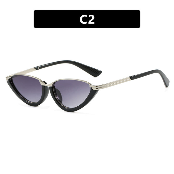Women futuristic Cat-Eye sunglasses with golden accents Kalsten