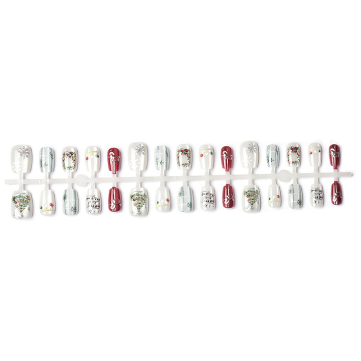 Themed Holiday Nail Art Press-On Set