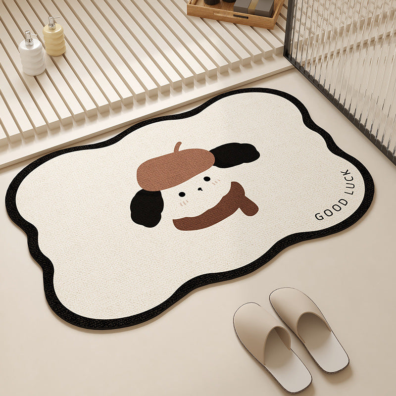 Playful Pet-Themed Absorbent Mat Kalsten