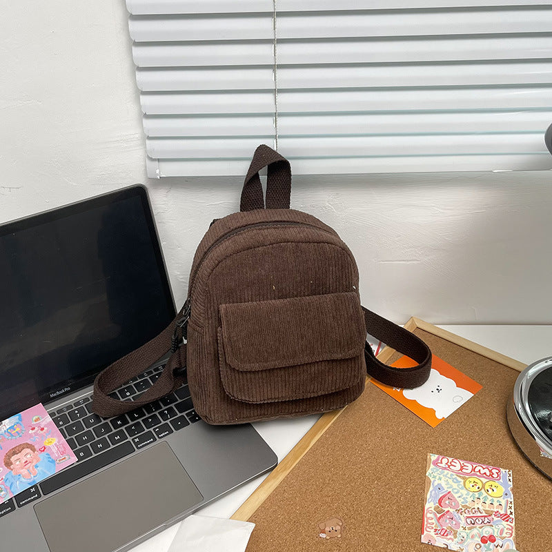 Corduroy Mini Backpack