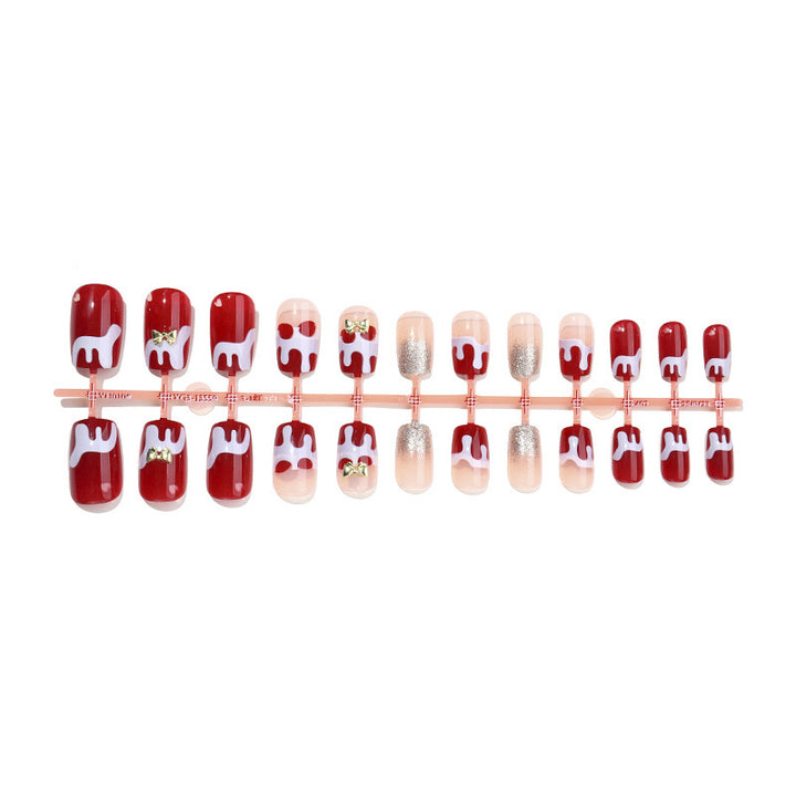 Creative nail art set with playful icing design Kalsten