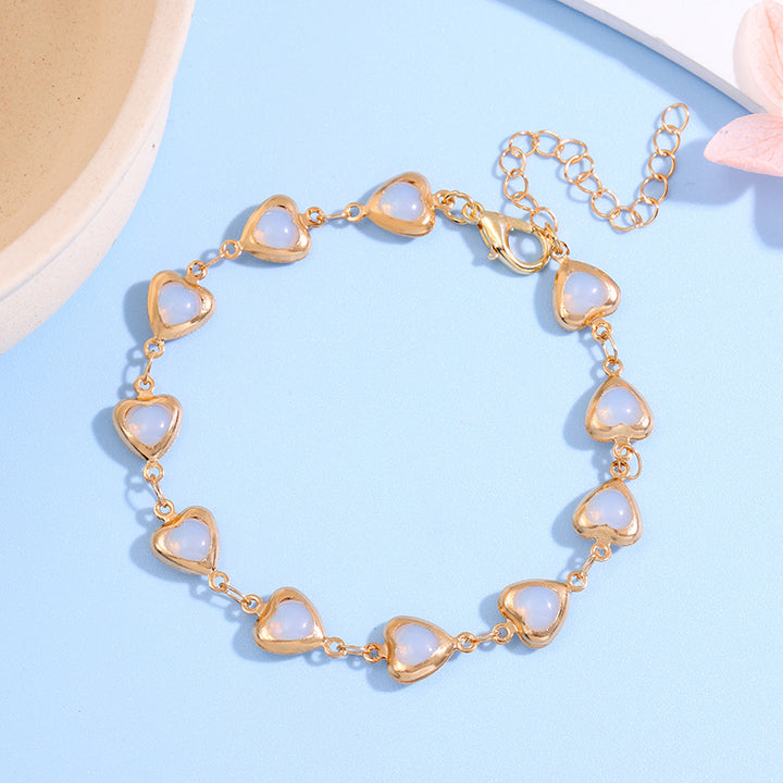 Heart-Shaped Link Anklet Kalsten