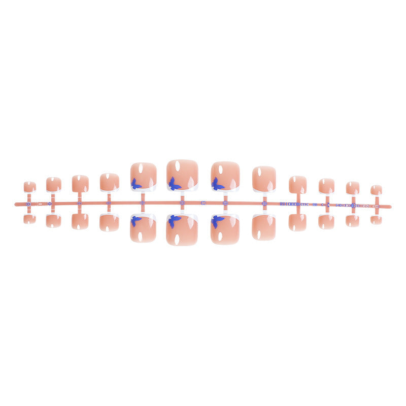 Artificial nail set for feet with elegant floral accents Kalsten