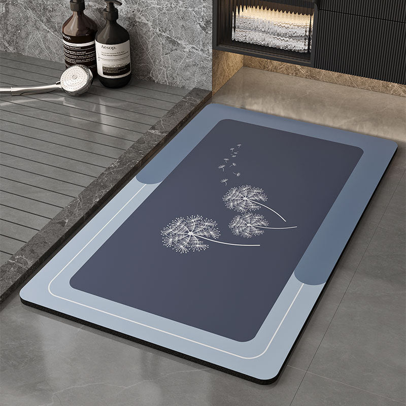 Memory Foam Bath Mat with Floral Print