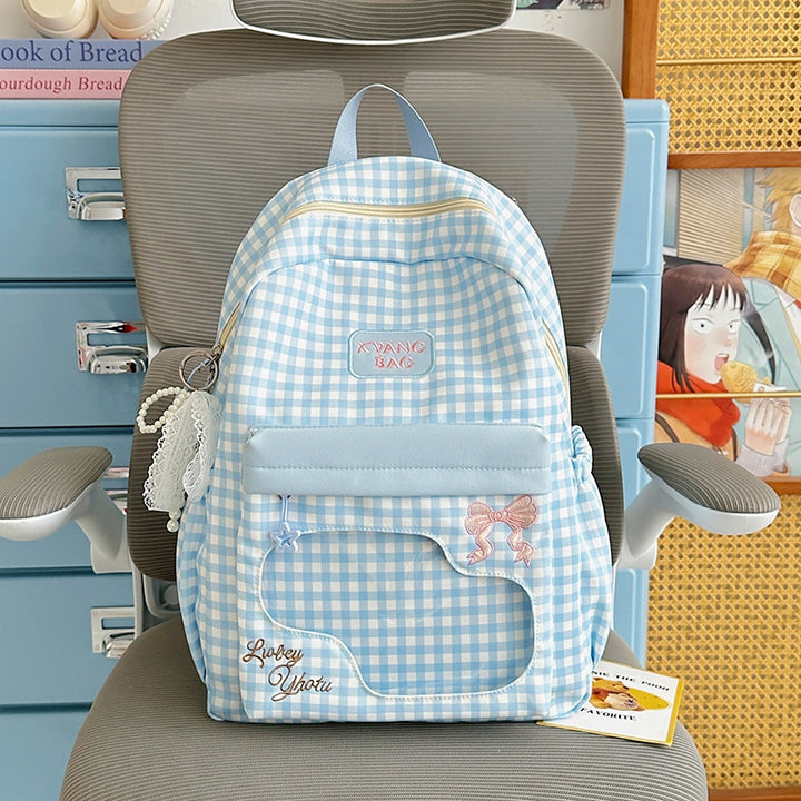 Cute Checkered Design Backpack Kalsten
